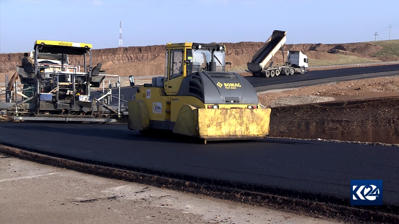 Road project in the Kurdistan Region. (Photo: Kurdistan 24)